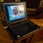 The T42 showing Kid Pix